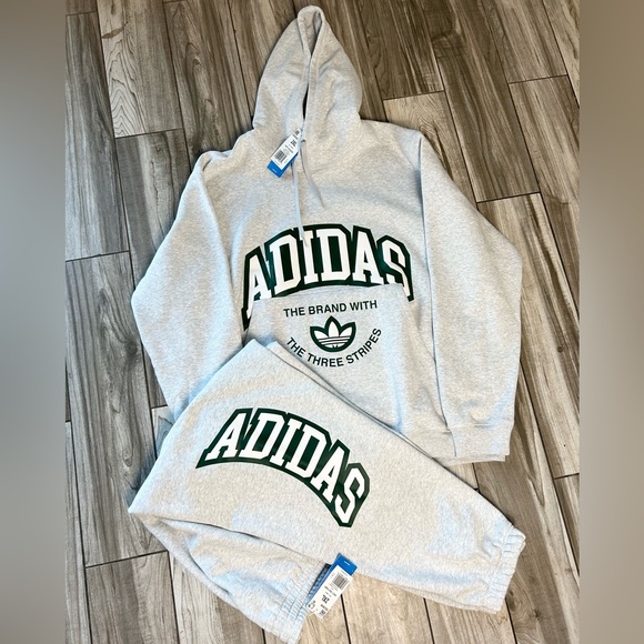 MEN'S ADIDAS ORIGINALS VRCT PULLOVER HOODIE & SWEATPANTS SIZE 2X - Picture 9 of 13